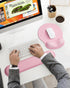 Ergonomic Mouse Pad Wrist Support Set, Memory Foam Keyboard Wrist Rest Set, Relieve Wrist Pain Keyboard Pad, Non-Slip Base Mousepad(Pink Set)...