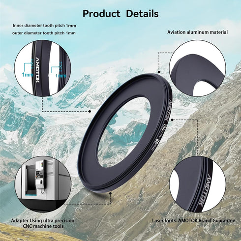 105mm Lens to 86mm Camera Lens Adapter,105mm-86mm Filter Step-Down Ring,Compatible All 86mm Filter Accessory.Made from CNC Machined...