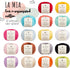 5 Ball (Pack) La Mia Lux Mercerized Cotton, Total 8.8 Oz. 100% Cotton, Each 1.76 Oz (50g) / 150 Yrds (164 m), 2 :Fine-Sport Red - 19...