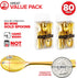Gold Plastic Mini Spoons Disposable, 4 inch (80 Pack) Tasting Spoon, Dessert Mini spoon for Ice Cream Taster, Small Sample Desserts, Gelato Sampli...
