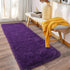 Soft Runner Rugs for Bedroom Hallways, 2x6 Purple Fluffy Shag Throw Area Rug Non Slip for Bedside Dorm, Long Shaggy Furry Carpet for Nursery Livin...