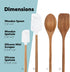 Real Simple Silicone Spatulas and Wooden Spoons for Cooking Set | Wooden Spoon, Wooden Spatula and 2 Silicone Spatulas for Nonstick Cookware | Hea...