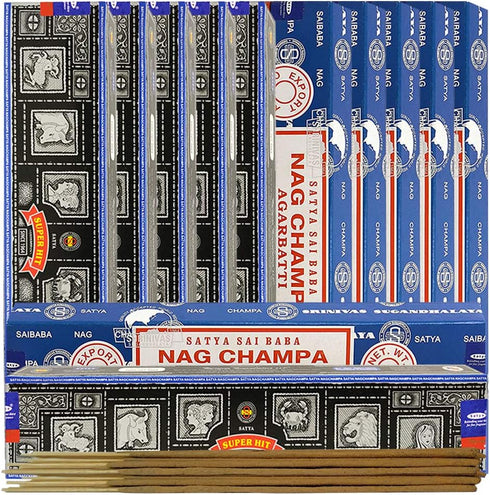 Nag Champa Incense Sticks and Super Hit Incense Sticks with Incense Holder Bundle for Home Fragrance and Spiritual Décor...