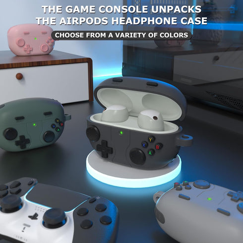 RFUNGUANGO case for Sony WF-1000XM5 with Keychain/Cleaning Tool, Soft Silicone Protective Case, Gaming Console Theme Protective Case (for Sony WF1...