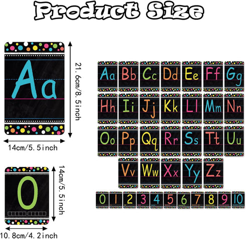 Bulletin Board Letters - ABC Alphabet Poster Classroom Decorating Set Toddler English Poster Kindergarten Elementary Classroom Nursery Home Wall D...