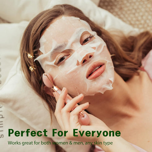 Purederm Vegan Aloe Sheet Masks (12 Packs) – Facial Sheet Mask for Soothing & Hydrating Treatment...
