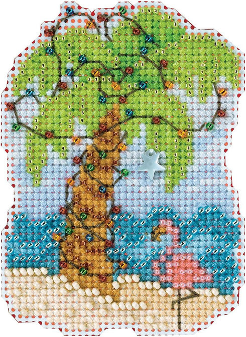Mill Hill Christmas Palm Beaded Counted Cross Stitch Christmas Ornament Kit 2017 Winter Holiday MH181733...