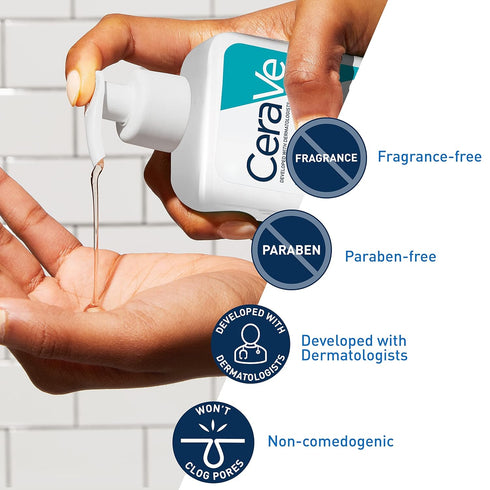 CeraVe Acne Treatment Face Wash | Salicylic Acid Cleanser with Purifying Clay, Niacinamide, and Ceramides | Pore Control and Blackhead Remover | 8...