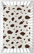 Sweet Jojo Designs Brown Cow Print Baby Boy Fitted Mini Portable Crib Sheet for Western Wild West Collection - for Mini Crib or Pack and Play ONLY...
