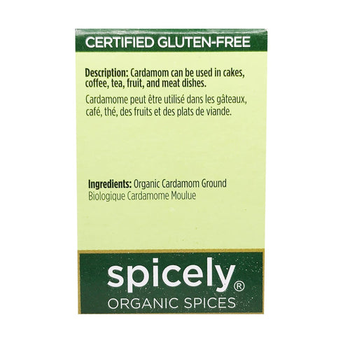 Spicely Organics Cardamom Powder 0.40 Ounce ecoBox Certified Gluten-Free...