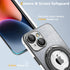 for iPhone 15 Plus Case Glitter with Rotatable Ring Stand Compatible with MagSafe, Plating Bling Clear Case with Camera Lens Protector Slim Phone ...
