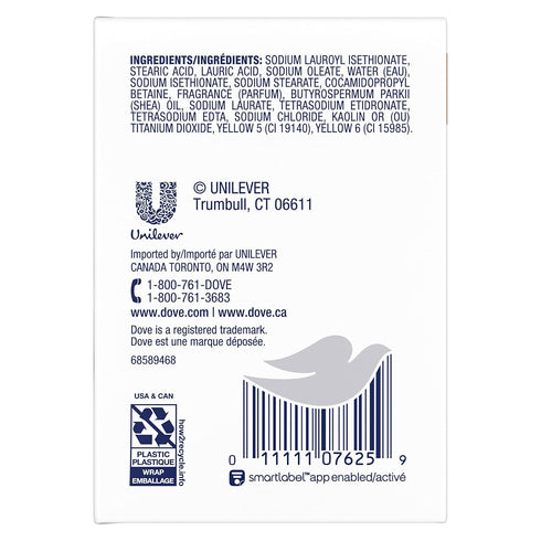 Dove Beauty Bar Gentle Skin Cleanser Moisturizing, Shea Butter, 3.75 oz, 4 Bars...