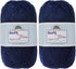 JubileeYarn Soft and Slim Yarn - 50g/Skein Bamboo Rayon Wool Blend - Slate Blue - 2 Skeins...