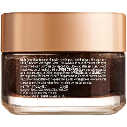 L'oreal Paris Skin Care Pure Sugar Face Scrub With Kona Coffee To Instantly Resurface & Energize for Soft Glowing Skin, 1.7 Ounce...