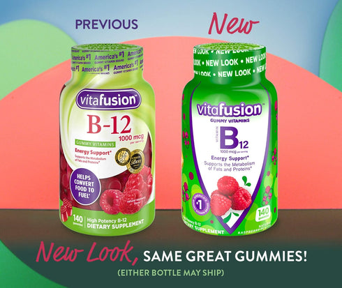 Vitafusion B12 Gummy Vitamins, Delicious Raspberry Flavor, 60ct (30 Day Supply)...