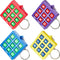 Hicarer Tic Tac Toe Keychain for Kids Ages 8-12 Party Favors Plastic Keyholders for Mini Backpack Clip Birthday Party (Red, Blue, Yellow, Purple,8...