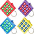Hicarer Tic Tac Toe Keychain for Kids Ages 8-12 Party Favors Plastic Keyholders for Mini Backpack Clip Birthday Party (Red, Blue, Yellow, Purple,8...