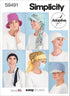 Simplicity Chemo Head Coverings Sewing Pattern Kit, Code S9491, Sizes S-M-L, Multicolor...