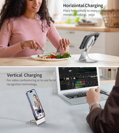 Magnetic Wireless Charger for Apple Series, Mag-Safe Charger Stand 15W Fast Wireless Charging Stand/Pad for iPhone 15 14 13 12 Pro Max Mini, Airpo...