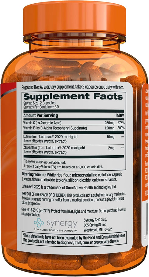 Focus Factor Advanced Vision Formula (60 Count) - Eye Vitamins with Vitamin C, Vitamin E, Lutemax® 2020 - Lutein and Zeaxanthin Supplement for Eye...