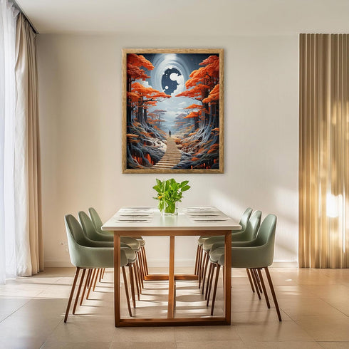 Posterizer 1 pcs-surreal beautiful scenery alien world-Abstract & Modern Art-Fantasy & Fiction Art-Gift for Art Lovers-Decor for Home & Office- UN...