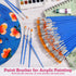 126 Pcs Small Paint Brushes Bulk, Kids Paint Brushes with Flat and Round Pointed Paint Brushes Set, Craft Brushes for Classroom Acrylic Oil Waterc...