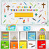 Back to School Religious Bulletin Board - 107Pcs Let Jesus Be The Ruler of Your Life Christian Bulletin Board Classroom Decoration Crayon Cutouts ...