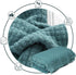 lifein Fall Throw Blanket for Couch-Soft Boho Bed Throw Blanketss,Cozy Knitted Teal Waffle Throw,Small Farmhouse Lightweight Blanket&Throws for Au...