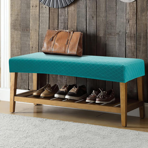 YISUN Jacquard Dining Bench Covers, Stretch Washable Removable Bench Slipcover, Rectangle Bench Seat Protector Cover for Dining Rooms, Living Room...