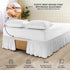Utopia Bedding Queen Elastic Bed Ruffle - Easy Wrap Around Ruffle - Microfiber Bed Skirt with Adjustable Elastic Belt 16 Inch Tailored Drop - Hote...
