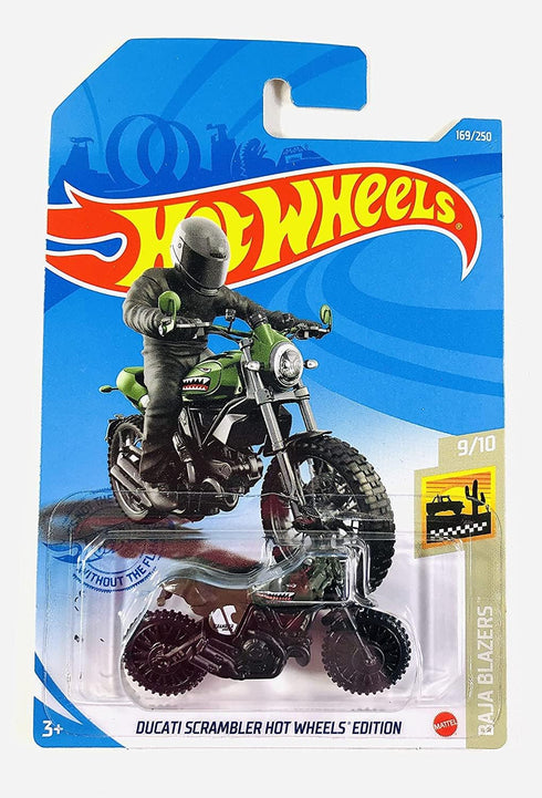 Hot Wheels 2021 - Ducati Scrambler Hot Wheels Edition - Green - Tiger Shark - Baja Blazers 9/10...