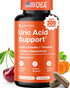 3 in 1 Uric Acid Flush Cleanse – Tart Cherry Extract with Turmeric & Celery Seed Supplement Purge - Feet and Joint Support - 60 Veggie Capsules...