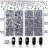 LPBeads 6400 Pieces Hotfix Rhinestones Paradise Shine Flat Back 5 Mixed Sizes Crystal Round Glass Gems with Tweezers and Picking Rhinestones Pen...