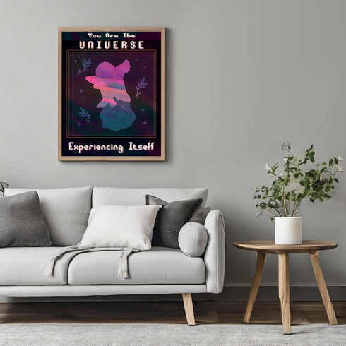 Posterizer 1 pcs-You are the universe-colorful aesthetic retro art-Abstract & Modern Art-Motivational & Inspirational Art-Living Room Bedroom Deco...