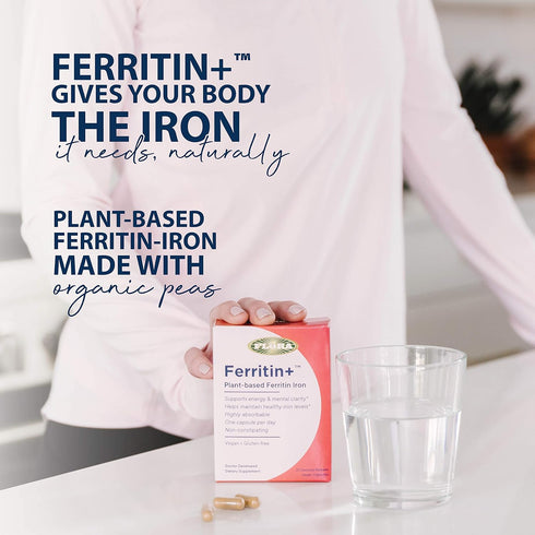 Flora- Iron Ferritin+ Plant-Based Supplement for Women - Non-Constipating, Highly Absorbable - Supports Vitality & Wellness - Vegan Iron Supplemen...