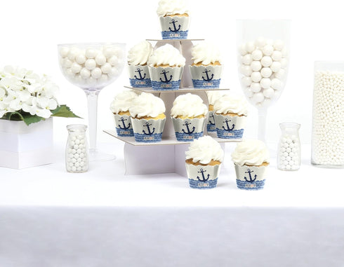 Big Dot of Happiness Ahoy - Nautical Baby Shower or Birthday Party Decorations Cupcake Wrappers Set 12...