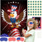 ASTARON Pin The Star on The Eagle Patriotic Party Game 4th of July Independence Day Party Activities Game, Poster with 36 Stickers & 3 blindfolds ...
