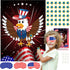 ASTARON Pin The Star on The Eagle Patriotic Party Game 4th of July Independence Day Party Activities Game, Poster with 36 Stickers & 3 blindfolds ...