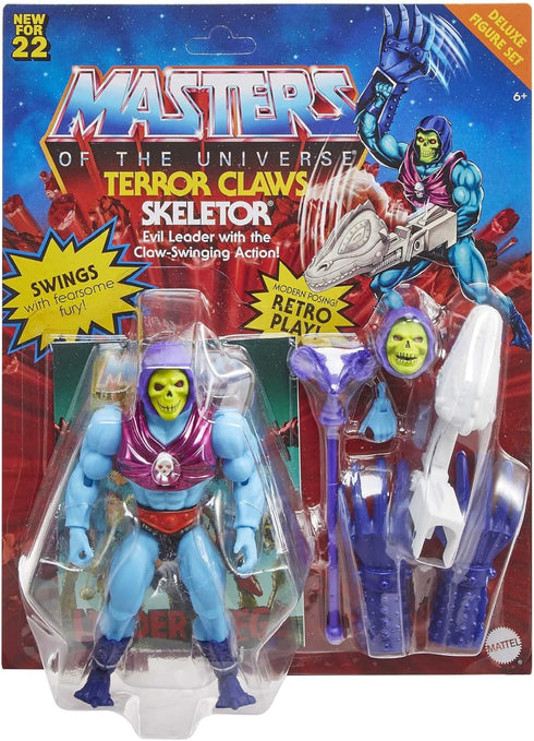 Masters of the Universe Origins Terror Claws Skeletor Action Figure with Accessories, 5.5in Collectible Toy Gift For MOTU Fans...
