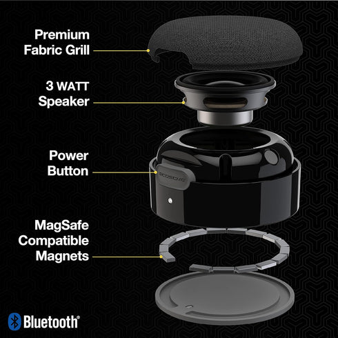 Scosche BoomCan MS Portable Magnetic True Wireless Bluetooth Speaker Compatible with iPhone and Android Devices...
