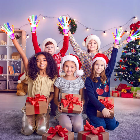 TOPTOY LED Gloves, Light Up Gloves for Kids Birthday Easter Gift Cool Fun Toys for 3-12 Year Old Boys Girls...
