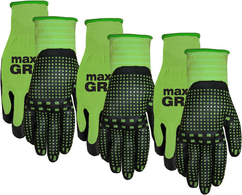 MidWest Gloves & Gear 93P03-SM-AZ-6 Max Grip Packs, 3 Pair, Ladies Green...