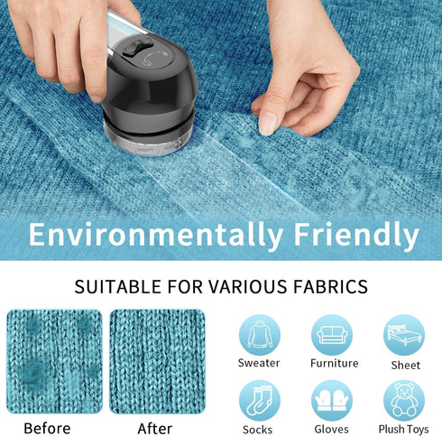 Fabric Lint Shaver - Fuzz Remover, AC120V Electric Sweater Shaver (Battery Operated), Efficiently Faster by 80% - Clothes Fuzz,Lint Balls,Pills,Bo...