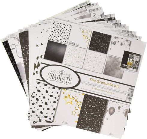 Reminisce (REMBC) The Graduate Scrapbook Collection Kit, Multi Color Palette...