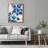 Posterizer 1 pcs-blue pretty flowers with white background-Floral & Botanical Art-Abstract & Modern Art-Decor for Home & Office- UNFRAMED Wall Art...