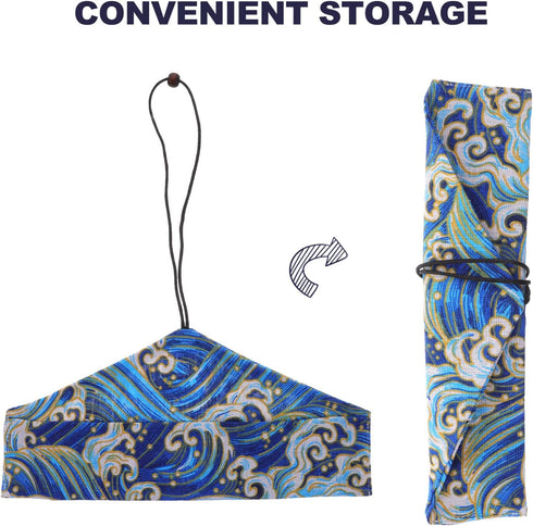 Zerodeko Japanese Chopsticks Carrying Case Linen Travel Utensil Bag Drawstring Reusable Chopsticks Holder Pouch Tableware Storage Sleeves...