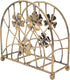 Antique Bronze Metal Floral Petals & Branches Tabletop Napkin Holder, Freestanding Tissue Dispenser...