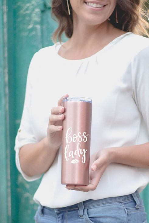 Brooke & Jess Designs Boss Lady Tumbler - Best Boss Gifts for Women - Great Travel Cup Gifts for Bosses, Coworkers, Mom, Christmas, Birthday...