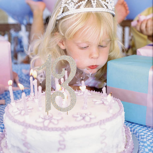 13 Cake Topper Glitter Rhinestone Cake Toppers Gold Cake Decor for 13th Birthday or Anniversary Party...