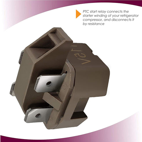 Runner Refrigerator Freezer Compressor PTC Start Relay for Frigidaire Gibson GE Whirlpool Ropper Kenmore Replaces 32330 WP2262185 WR07X26748 4387913 216594300 (2 Pack)